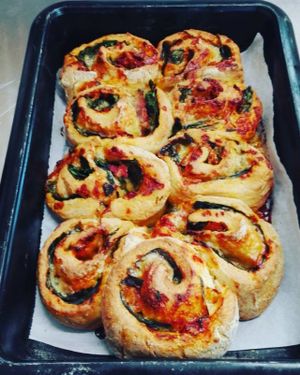 Vegan savory brioche  at Mr Jackson's Plant Based Food Truck in Tauranga