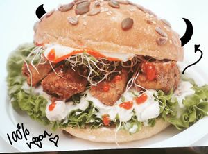 Wicked burger  at Mr Jackson's Plant Based Food Truck in Tauranga