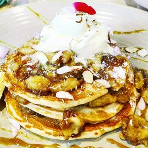 Pan cakes   at Mr Jackson's Plant Based Food Truck in Tauranga