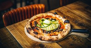 vegan pizza at BrewDog in Dundee