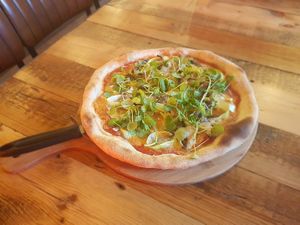 vegan pizza at BrewDog in Dundee