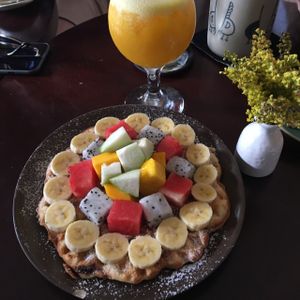 Veganised Waffle at Tree Hugger in Dong Hoi