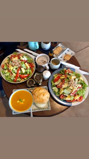 Salad and soup  at Tree Hugger in Dong Hoi