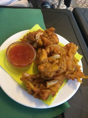 Onion entrees - yum !!  at Escandinavia Green Spirit in Fuseta