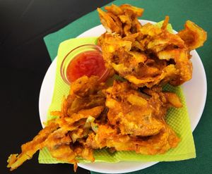 Onion Pakora 💜💜 at Escandinavia Green Spirit in Fuseta