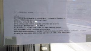 Notes to the menu at Ramen Break in Porto