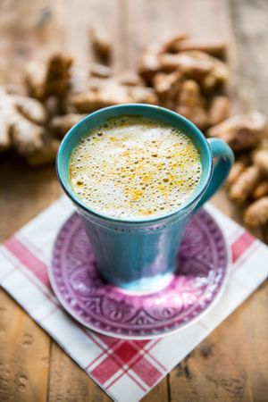 Golden milk, one of our finest! at Mundo Elefante in Pucon