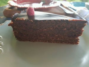 choco cake at Mundo Elefante in Pucon