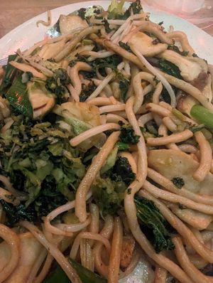 Mushroom Chow Mein at Mission Chinese Restaurant in San Francisco