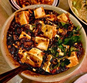 Mushroom mapo tofu at Mission Chinese Restaurant in San Francisco