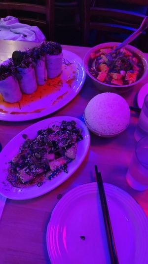 smashed cucumbers, ma po tofu at Mission Chinese Restaurant in San Francisco