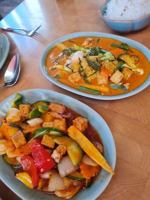 Both tofu dishes at Doi Intanon in Ambleside