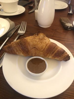 Plant based croissant with nut butter  at Ambleside Manor in Ambleside