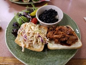 Jack Fruit BBQ Sandwich  at Plant Power Cafe & Juice Bar in Chattanooga
