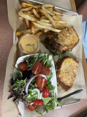 Portabella mushroom melt   at Plant Power Cafe & Juice Bar in Chattanooga