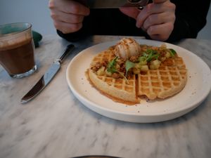 Waffles, delicious at Acacia in Frederiksberg