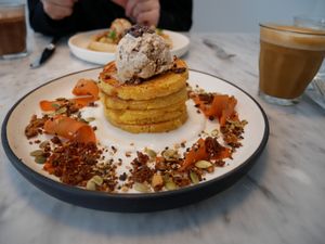Carrot pancakes at Acacia in Frederiksberg
