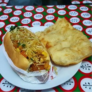 Hot dog e pastel vegan at Hot Dog do Samuray in Joao Pessoa