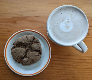 ginger molasses cookie and hot cocoa at Shoofly in Portland