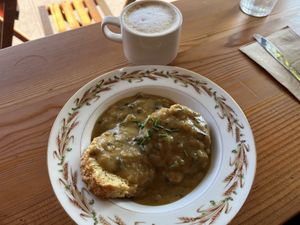 biscuits and gravy  at Shoofly in Portland