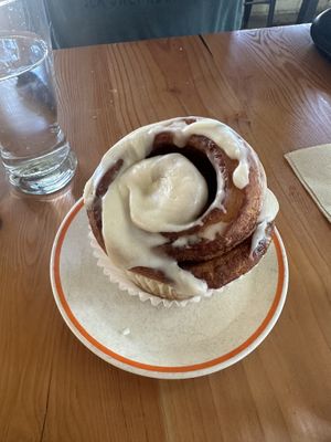 Cinnamon roll was amazing   at Shoofly in Portland