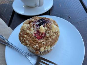 Berry muffin at Shoofly in Portland