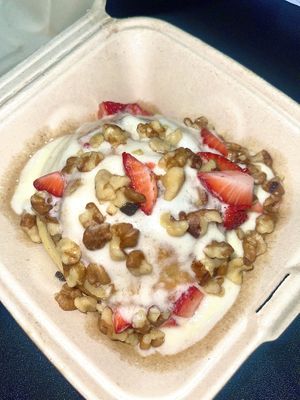 Regular Strawberries & Cream Roll  at Cinnaholic in Richardson