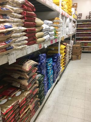 Rice for days at Patel Brothers in Waltham
