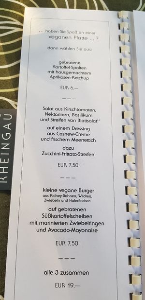 The vegan platter at Weingut Jakob Christ Gutsausschank in Ruedesheim