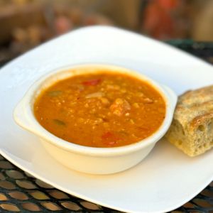 Curry Lentil Soup w/ Focaccia at Poor Richard's in Colorado Springs