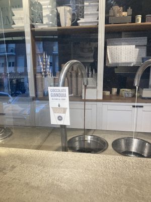 Chocolate sauce is vegan (not the white one though) at Gelateria La Romana in Verona