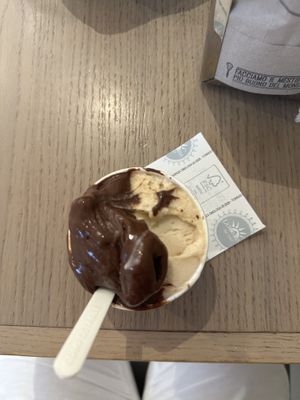 This one was dark chocolate and salted peanut butter  at Gelateria La Romana in Verona