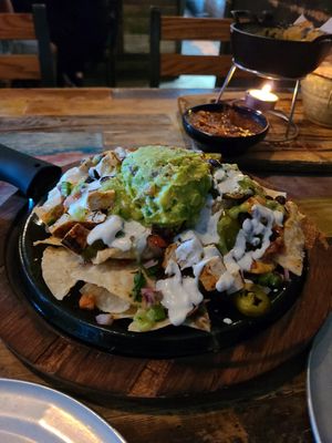 Vegan chicken nachos at Nacho Daddy - The Strip in Las Vegas