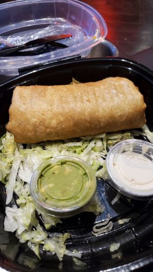 Chimichanga to go. No pico. at Nacho Daddy - The Strip in Las Vegas