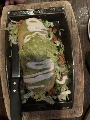vegan chimichanga   at Nacho Daddy - The Strip in Las Vegas