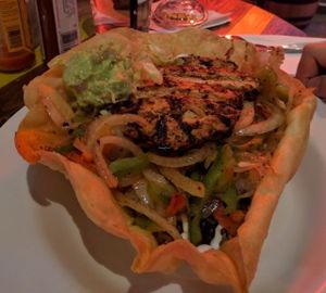 Vegan Fajita Salad at Nacho Daddy - The Strip in Las Vegas