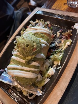 Vegan chick’n chimichanga   at Nacho Daddy - The Strip in Las Vegas