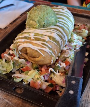 Vegan chicken chimichanga at Nacho Daddy - The Strip in Las Vegas