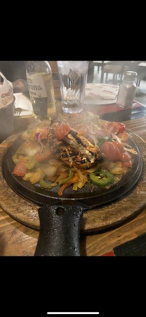 Vegan chicken fajitas   at Nacho Daddy - The Strip in Las Vegas