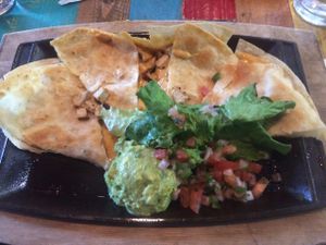 Vegan quesadilla with pick and guacamole  at Nacho Daddy - The Strip in Las Vegas