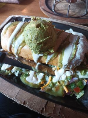 Vegan Chick'n Chimichanga at Nacho Daddy - The Strip in Las Vegas