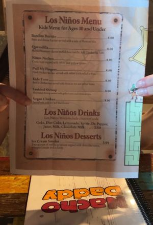 Vegan Kids' option at Nacho Daddy - The Strip in Las Vegas