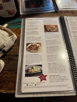 Vegan Menu at Nacho Daddy - The Strip in Las Vegas