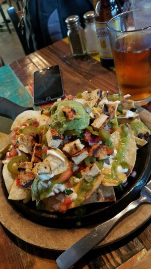 Loaded nachos with chik'n at Nacho Daddy - The Strip in Las Vegas