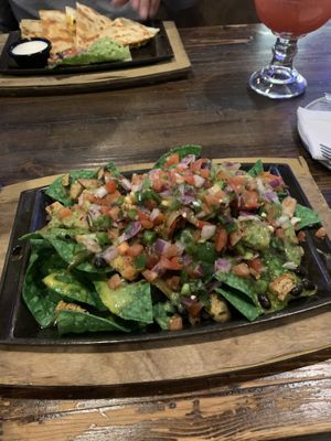 Vegan chick’n nachos were amazing. Loved the spinach nacho chips    at Nacho Daddy - The Strip in Las Vegas
