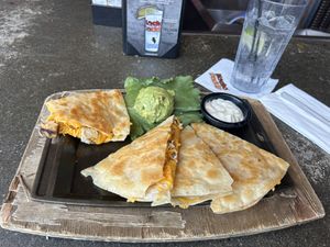 Outstanding vegan chicken quesadillas   at Nacho Daddy - The Strip in Las Vegas