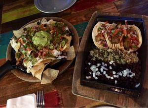 Amazing vegan nachos and tacos at Nacho Daddy - The Strip in Las Vegas