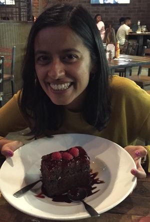 Huge delicious vegan choc cake!! at Nacho Daddy - The Strip in Las Vegas