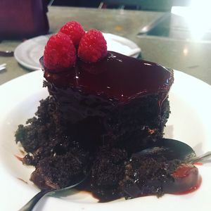 chocolate raspberry cake! at Nacho Daddy - The Strip in Las Vegas
