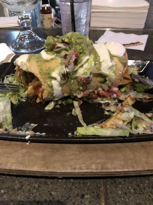 Chick n chimichanga delicious!  at Nacho Daddy - The Strip in Las Vegas